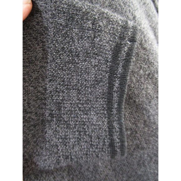 Calvin Klein Extra Fine Merino Sweater Heathered Charcoal V Neck Mens Large EUC - Picture 6 of 16